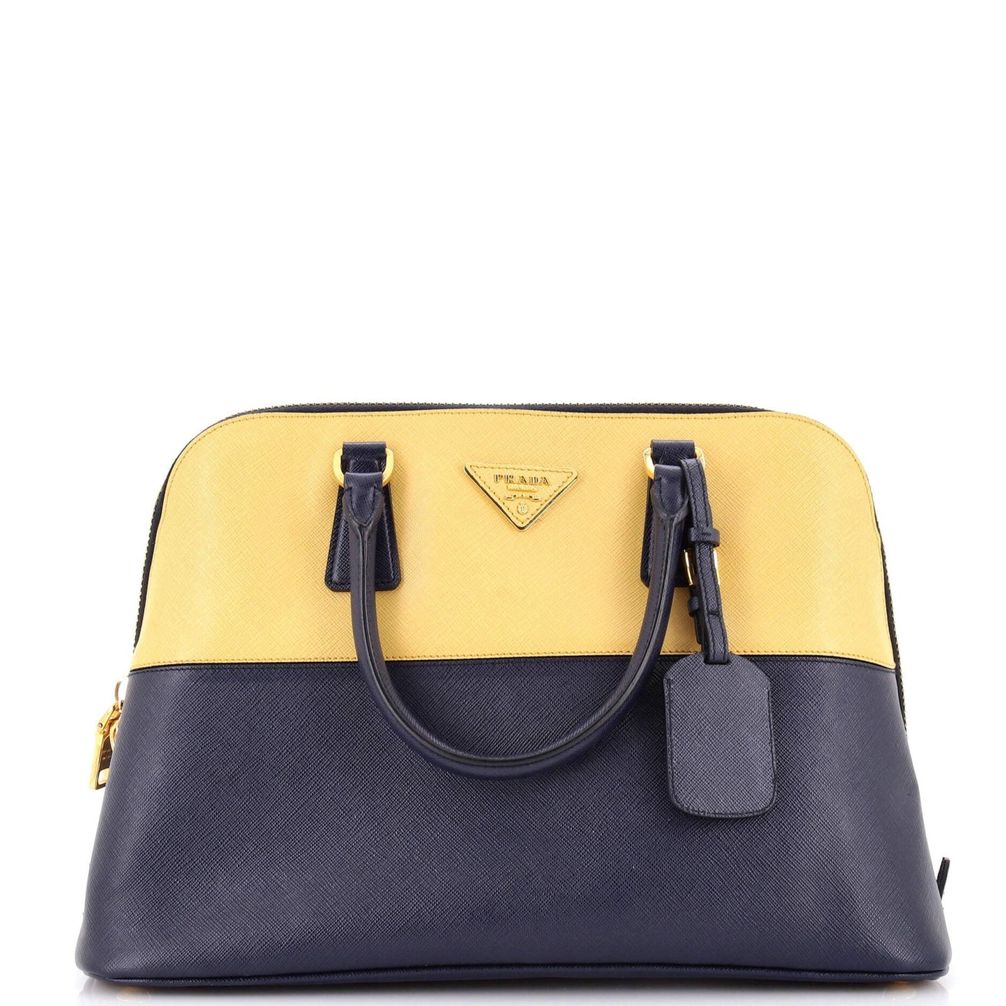 Prada Bicolor Promenade Bag Saffiano Leather Medium