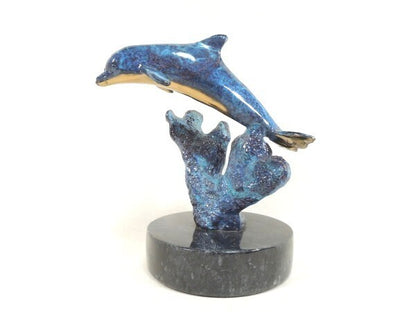Christian Lassen Bronze Sculpture "Dolphin" Signed Limited Edition 1993