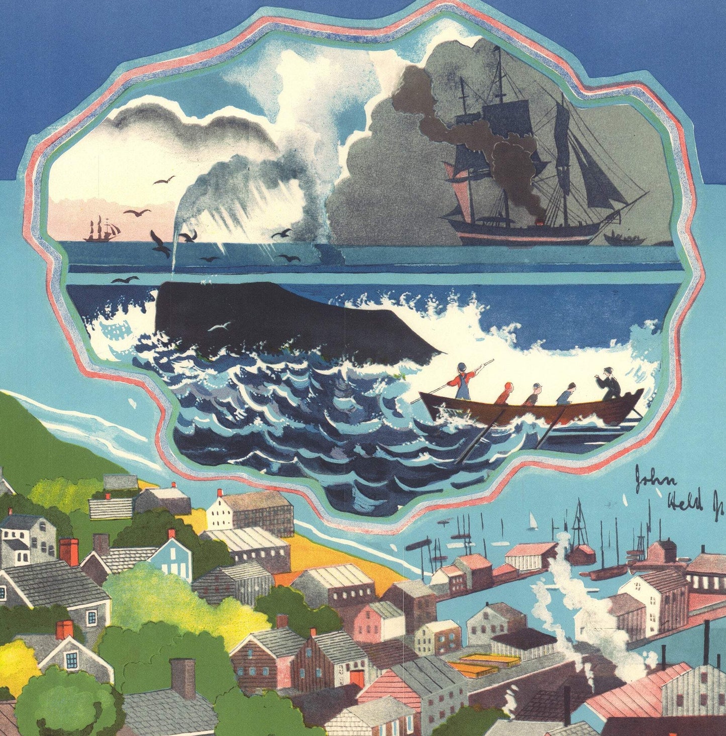 John Jr. Held Nantucket " Offset Lithograph