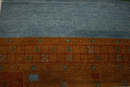 ft Handmade Striped Modern Indo-Gabbeh Wool Oriental Rug Home Decor Carpet 4X6