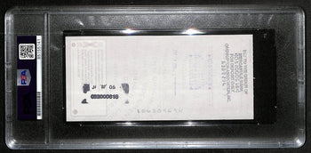 Johnny Unitas Signed 6/4/02 Check Psa/Dna Gem Mt