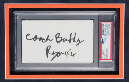 Buddy Ryan Chicago Bears Signed 3X5 Index Card W/Photo Framed Psa/Dna 192115