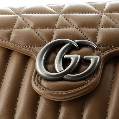 Gucci Gg Marmont Chain Wallet Mixed Matelasse Leather Mini