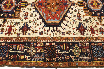 Rare Vintage Oriental Rug Geometric Design Boho