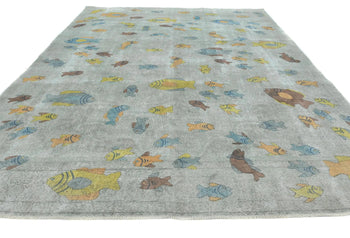 Distressed Vintage Antique Oriental Rug Beige