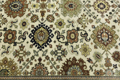 Wool Oriental Rug Geometric Style Carpet Farmho