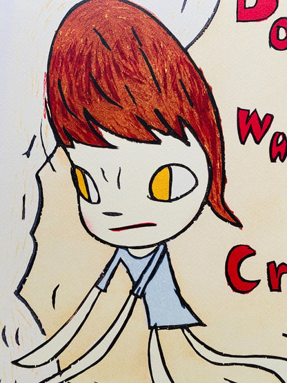 Yoshitomo Nara Lithograph Coa Signed In Pen Numbered In Pencil