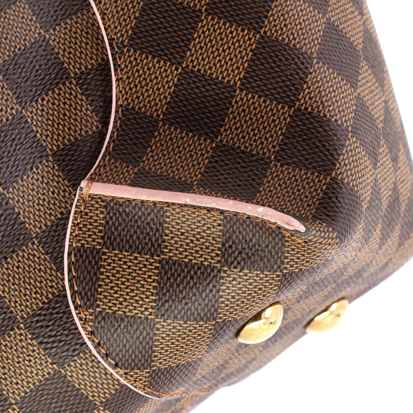 Louis Vuitton Caissa Hobo Damier With Leather