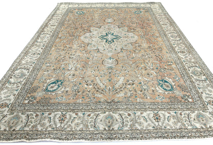 Semi-Antique Stone-Washed Oriental Rug Distressed