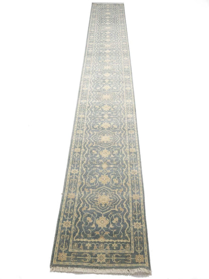 2'6X19'9 Hand-Knotted Oriental Rug Floral Style Transitional Hallway Carpet