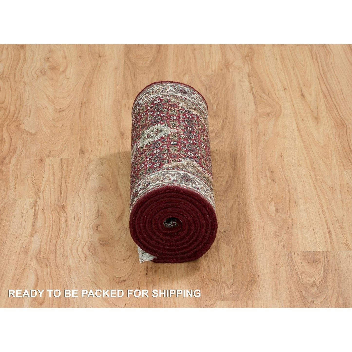 2'X8'2" Red Tebraz Medallion Design 175 Kpsi Wool Hand Knotted Runner Rug