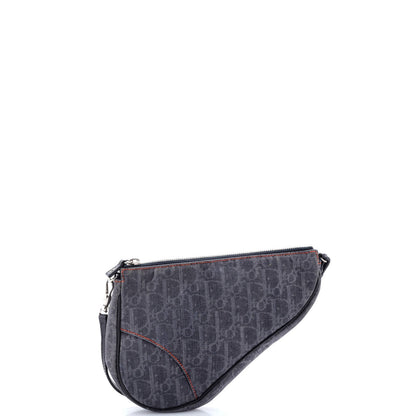 Christian Dior Vintage Saddle Bag Diorissimo Denim Mini
