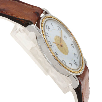 Leather HERMES Serie Watches Stainless Steel/