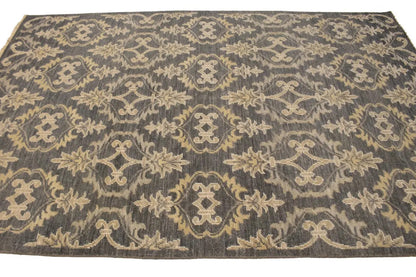 Hand-Knotted Transitional Rug Antique-Washed