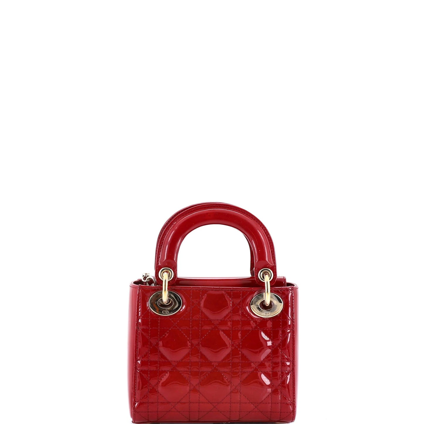 Christian Dior Lady Dior Chain Bag Cannage Quilt Patent Mini