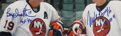 Mike Bossy/Bryan Trottier Hof Dual-Signed/Inscr