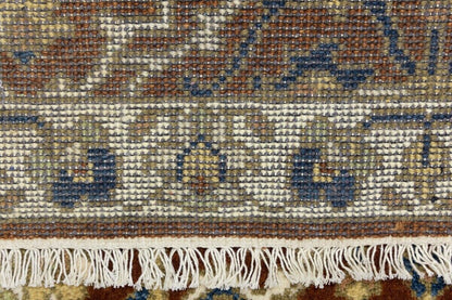 Handmade Rust Floral Chobi Rug Small Entryway