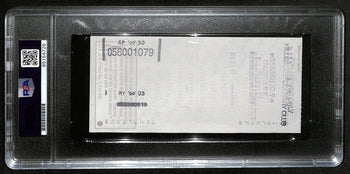Johnny Unitas Hof Signed/Auto 1999 Bank Check Colts Psa/Dna Gem Mt 10 192623