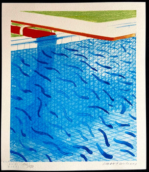 David Hockney Lithograph Hand-Made Coa Signed Pen Numbered 180