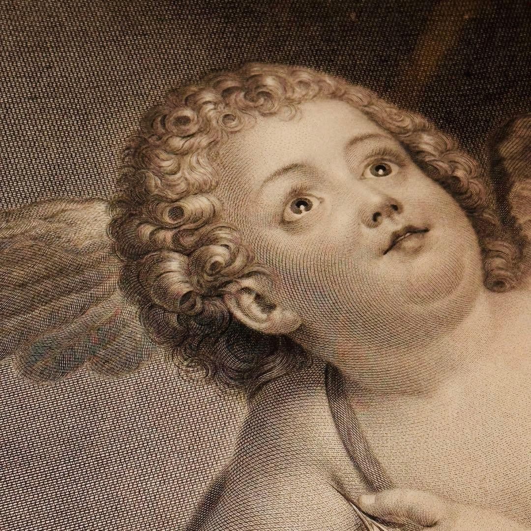 1790 J.F. Bause Engraving After A.R. Mengs Little Cupid Original Antique Print