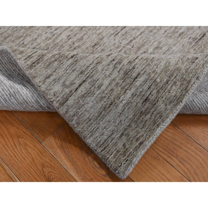 2'7"X18'2" Taupe Natural Colors Pure Wool Gabbeh Runner Hand Loomed Rug