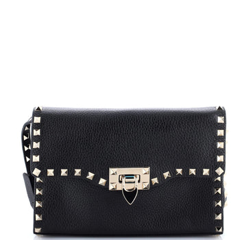 Valentino Garavani Rockstud Flip Lock Flap Bag Leather Medium