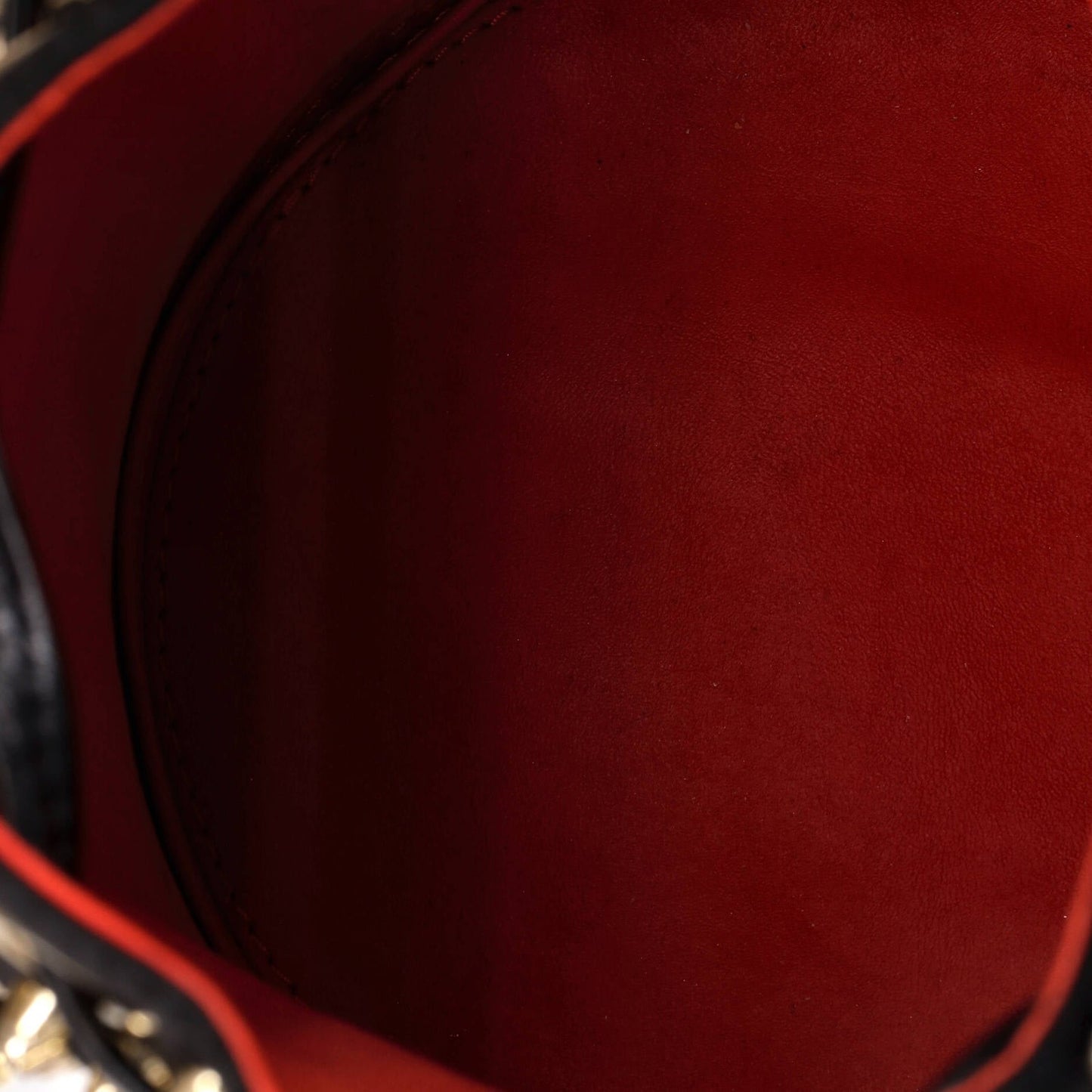 Christian Louboutin Marie Jane Bucket Bag Studded Satin And Leather