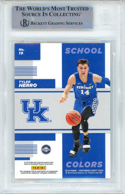Tyler Herro Autographed 2019-20 Panini Contenders Draft Picks School Colors Rook