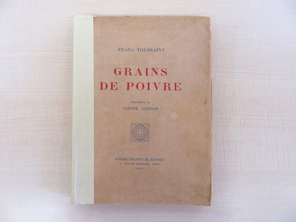 Janine AGHION - Grains de Poivre - 1st Edition - Limited to 400 Copies - 1927