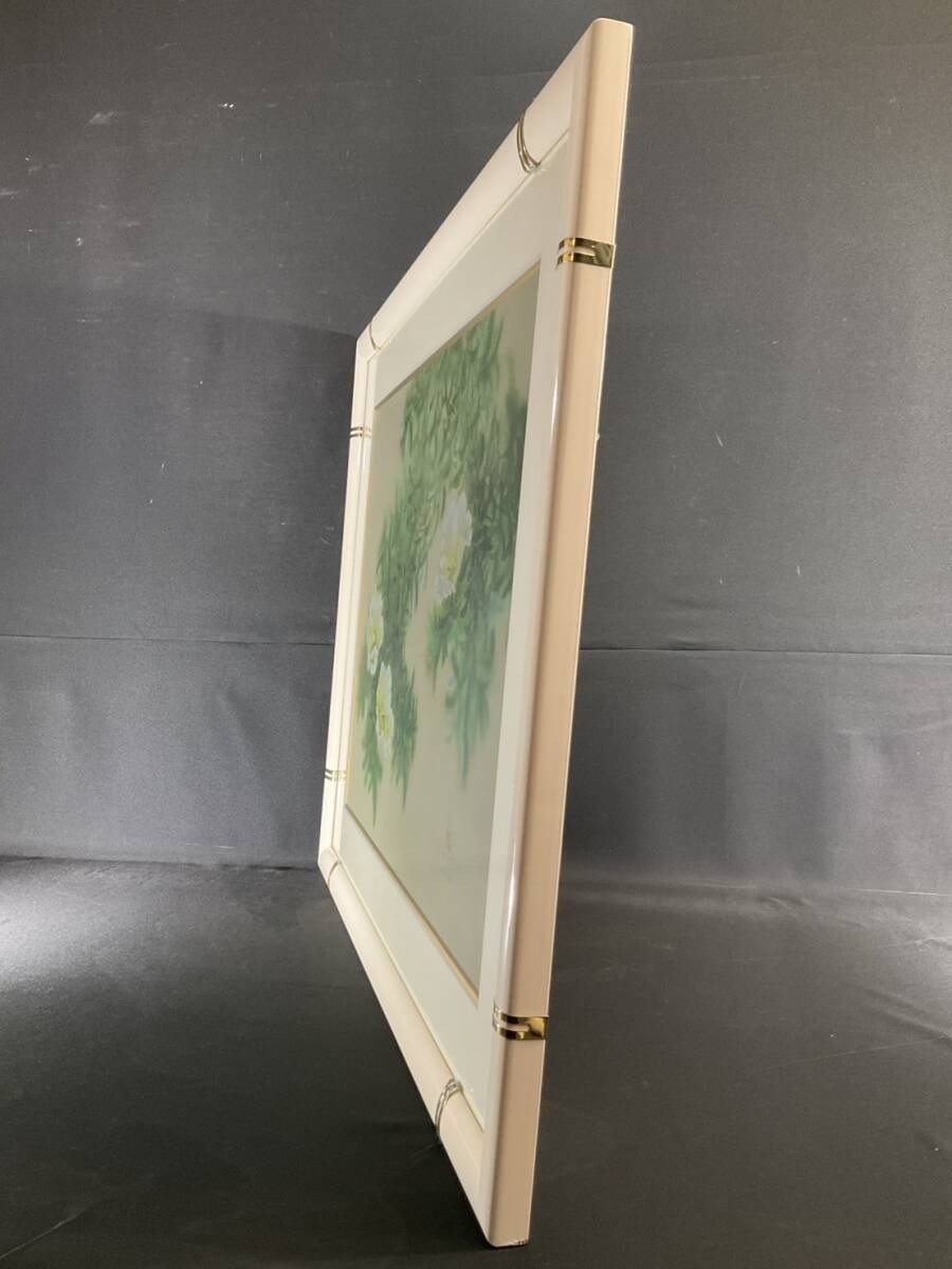 David Lee (Li Tian Wen) Lithograph "White Flowers" Signed, Numbered Framed