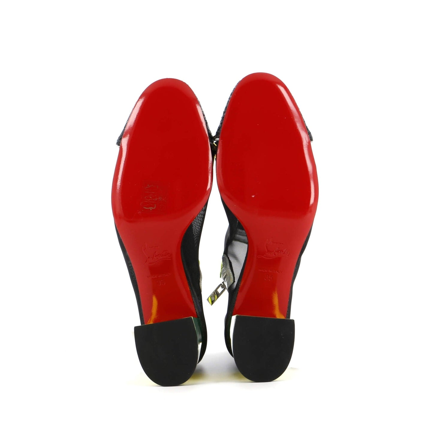 Christian Louboutin Women'S Checkypoint Booties Mesh And Patent 55