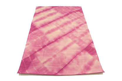 Fuchsia Tie-Dye Design Modern 5X8 Hand-Tufted