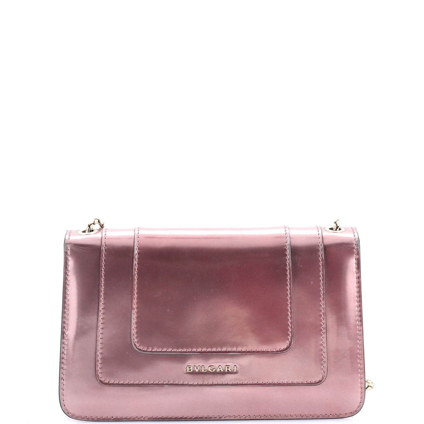 Bvlgari Serpenti Forever Shoulder Bag Metallic Leather Small