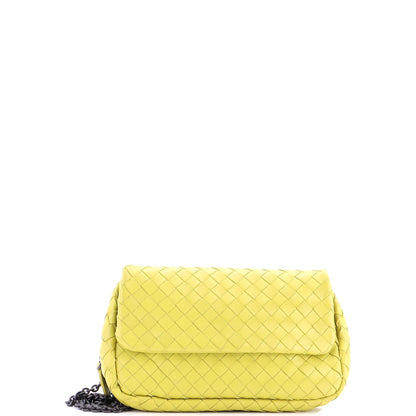 Bottega Veneta Expandable Chain Crossbody Bag Intrecciato Nappa Small
