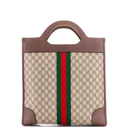 Gucci Ophidia Cut Out Handle Tote Gg Coated Canvas Medium