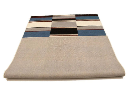Hand-Tufted Modern Rug Plush 5X8 Multicolored