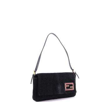 Fendi Flap Baguette Bag Suede
