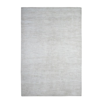 6'X9' Olympus White Modern Peshawar Hand Knotted 100% Wool Oriental Rug