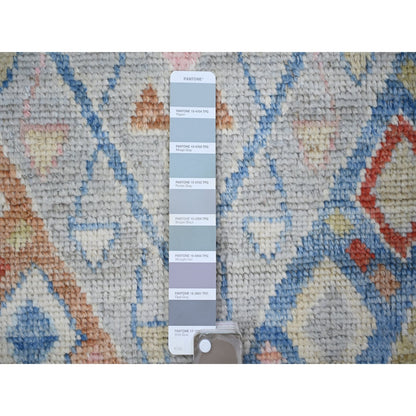 6'1"x8'10" Colorful Hand Knotted Anatolian Village Inspired Wool Rug