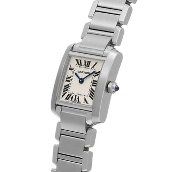 Cartier Tank Franaise Sm W51008Q3 Silver Ladies Used Watch #444528