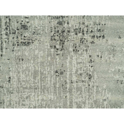 2'6"X20'2" Diff Gray Modern Undyed Wool Hand Knotted Xl Runner Rug
