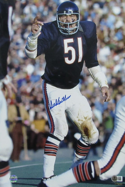 Dick Butkus Hof Signed/Auto 12X18 Photo Chicago Bears Bas/Beckett 198549