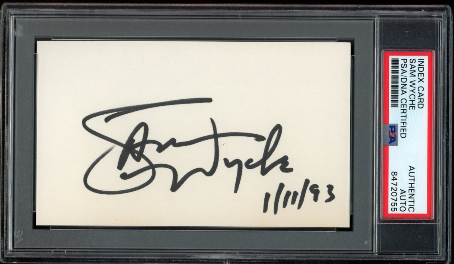 Sam Wyche Autographed Index Card Cincinnati Bengals Psa/Dna