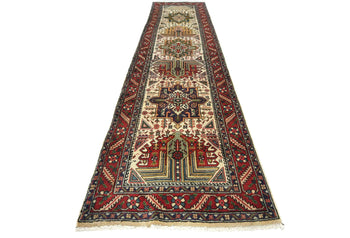 Hand-Knotted Wool Oriental Runner Rug 3X12 ft