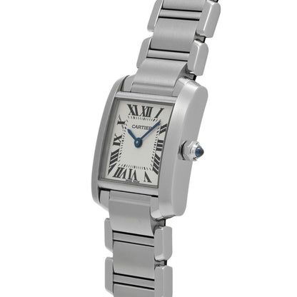 Cartier Tank Franaise Sm W51008Q3 Silver Ladies Used Watch #363325