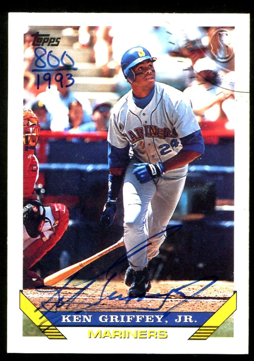 Ken Griffey Jr. 1993 Topps Autographed Card