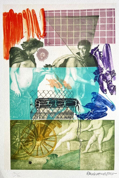 Robert Rauschenberg Lithograph Coa Signed Op Numbered By Hand 180 Ex