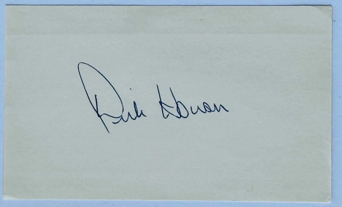 Dick Howser Autographed 3X5 Index Card