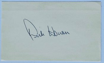 Dick Howser Autographed 3X5 Index Card