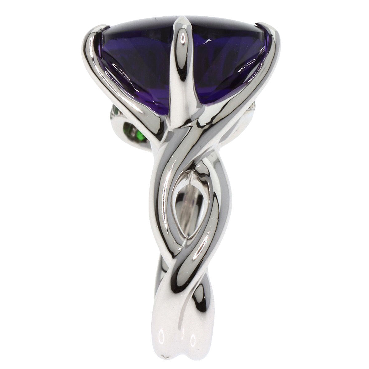 Chanel Ring Camellia Amethyst Garnet #50 K18